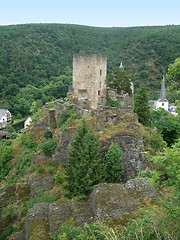 Image showing castle ruin near Esch-sur-Sure