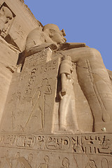 Image showing sculptures at Abu Simbel temples in Egypt