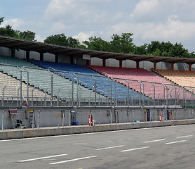 Image showing tribune opposite pit lane