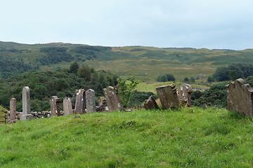 Image showing historic scottish graveyard