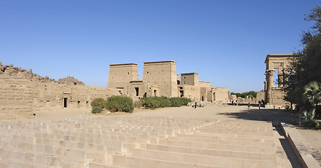 Image showing sunny illuminated Temple of Philae in Egypt