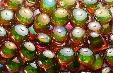 Image showing iridescent glass beads