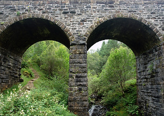 Image showing bridge detail with pylons