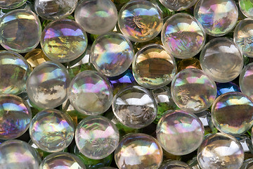 Image showing iridescent glass beads