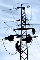 Image showing Powerline worker