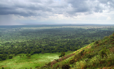 Image showing Queen Elizabeth National Park in stormy ambiance