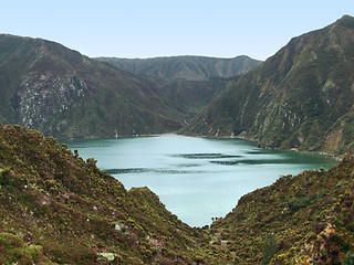 Image showing lakeside scenery at the Azores