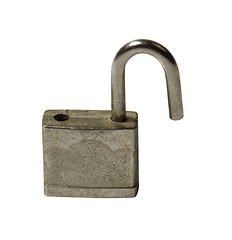 Image showing open old padlock