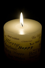 Image showing White Christmas Candle