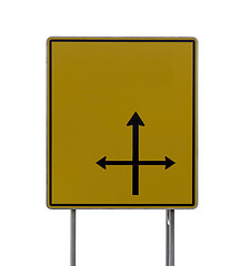 Image showing yellow direction sign