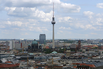 Image showing aerial view of Berlin with television tower