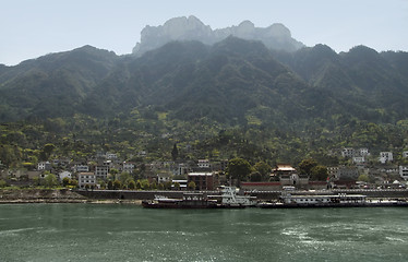 Image showing waterside scenery at Yangtze River in China