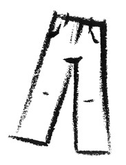 Image showing sketched pair of trousers