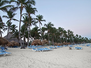 Image showing beach scenery at evening time