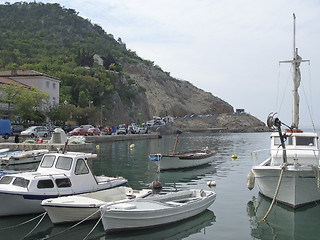 Image showing small harbor in Croatia