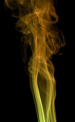 Image showing colored smoke in black back