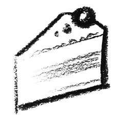 Image showing sketched piece of cake
