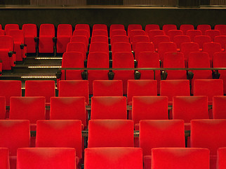 Image showing red cinema seats