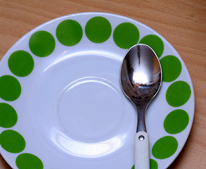 Image showing Spoon on a plate