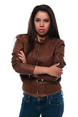 Image showing Brown leather