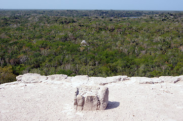 Image showing View from the top of piramid, Mexico