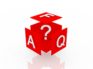 Image showing Faq 3d render illustration 