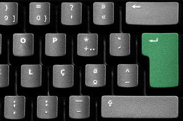 Image showing Green Enter Key