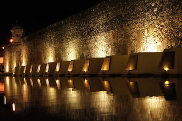 Image showing War monument at night