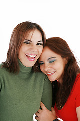 Image showing Portrait of two women laughing