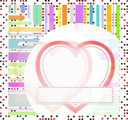 Image showing Valentine's day vector background with abstract hearts