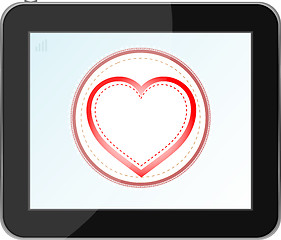 Image showing love heart icon for mobile devices tablet pc