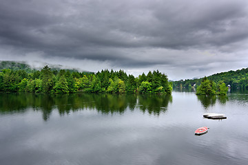 Image showing Stormy Lake Scene