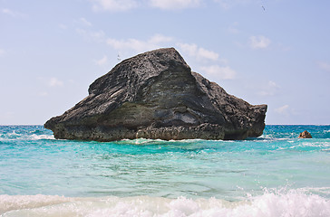 Image showing Rock in Ocean