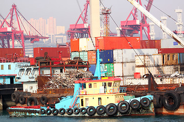 Image showing container ship in terminal station