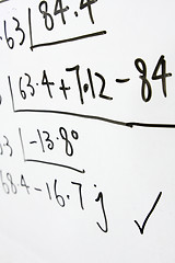 Image showing formulas on a whiteboard 