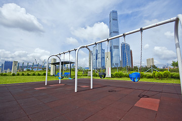 Image showing swing in city at day