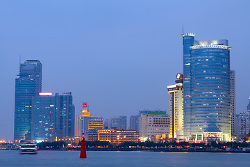 Image showing China Xiamen night view from Gulangyu island 