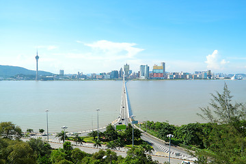 Image showing macao city and blue sky