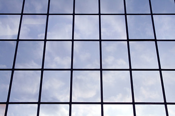 Image showing Clouds reflecting in windows #1
