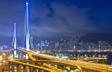 Image showing highway in city at night