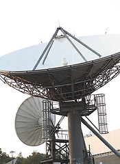 Image showing Satellite Communications Dishes on top of TV Station