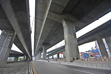 Image showing Under the bridge. Urban scene