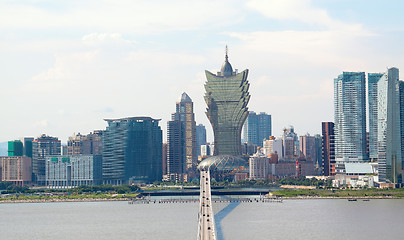 Image showing macao city and blue sky