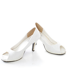Image showing high heel women shoes on white background 
