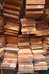 Image showing Stack of lumber 