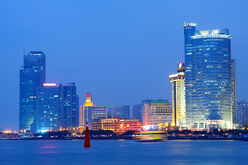 Image showing China Xiamen night view from Gulangyu island 