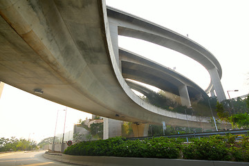 Image showing highway in hong kong and sky in sunset 