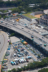 Image showing car park in city