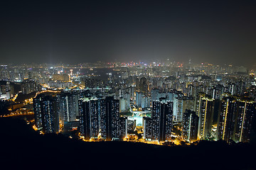 Image showing city at night, view from mountain