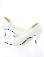 Image showing high heel women shoes on white background 